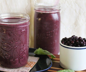 Blueberry hemp smoothie with secret sneaky spinach