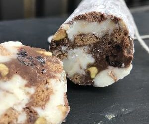 Marbled Chocolate Salami Cookies