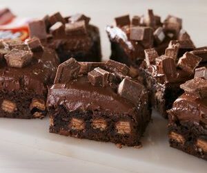 Kit Kat Stuffed Brownies