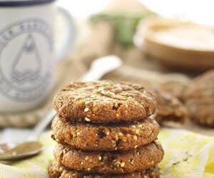 Almond Butter Hemp Seed Cookies