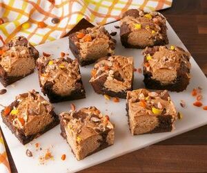 Peanut Butter Cookie–Stuffed Brownies