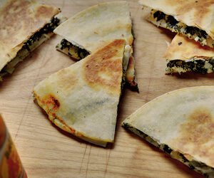 Cannabis-Infused Spanakopita Quesadilla