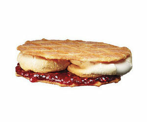 Waffle Cookies With Marshmallows and Jam