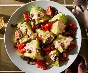 Shiitake Wedge Salad With Cannabis–Blue Cheese Dressing