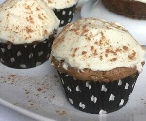 Apple Cider-Roasted Carrot Cupcakes