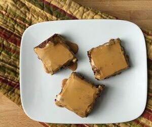 Mocha Brownies with Espresso Dulce de Leche Glaze