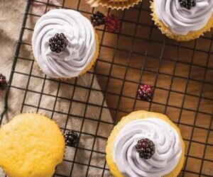 Vanilla Cream Cheese Cupcakes With Black Raspberry Buttercream From ‘Fruitful’ Recipe